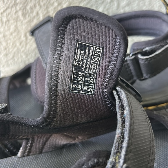 Dr. Martens Black Forster Sandals Size 7 Men's 8 Women's Gorpcore Grunge Goth - Picture 7 of 9